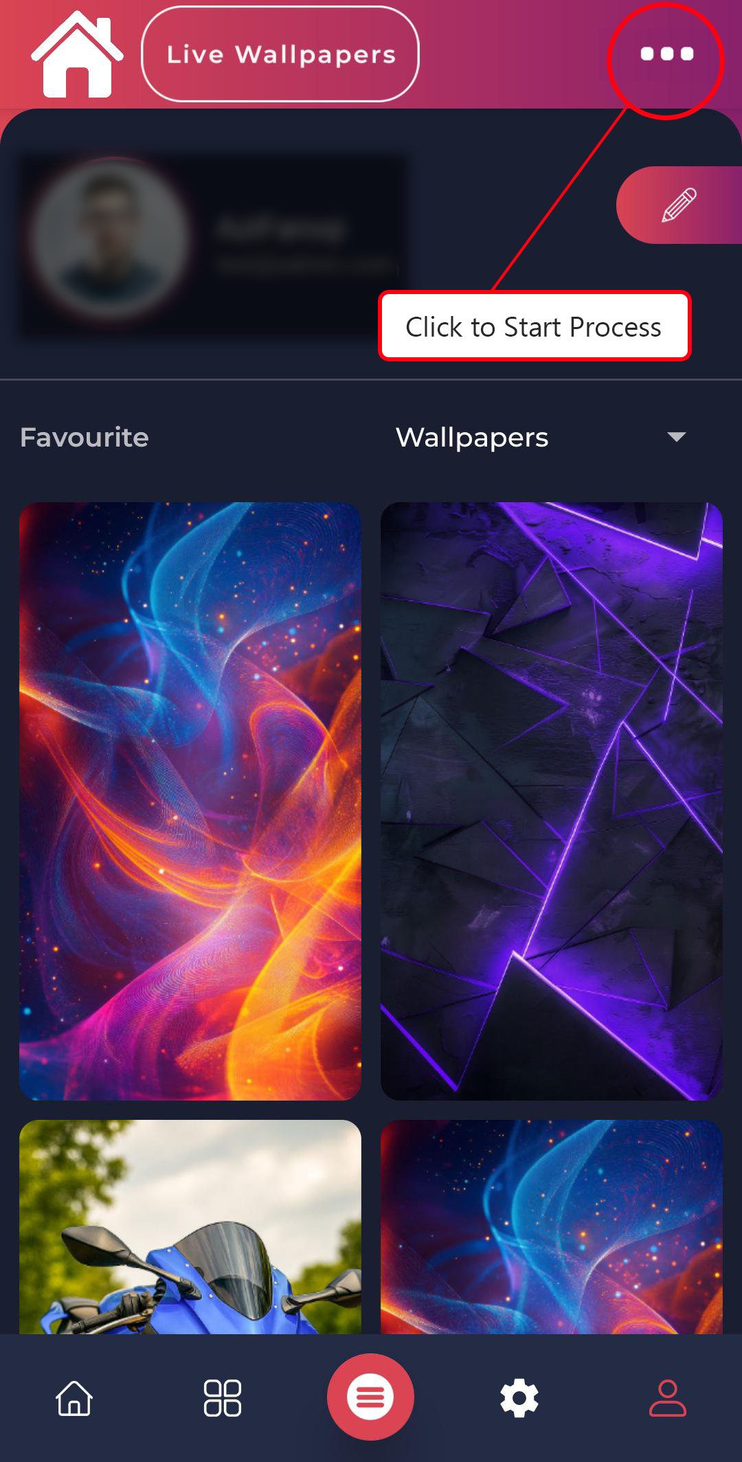 Three Dot Menu Screenshot