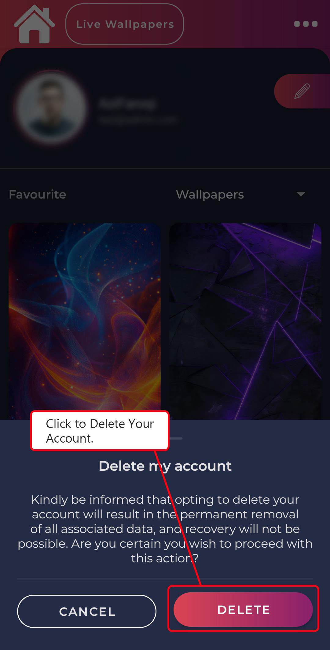 Confirmation Dialog Screenshot